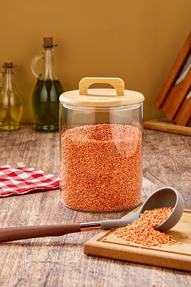 3 Liter Borosilicate Glass Jar with Bamboo Lid Ckr4561