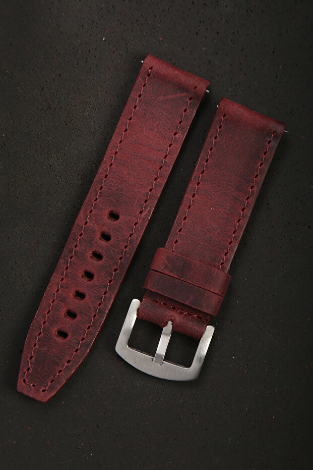 Genuine Leather 22mm Smart Pin Watch Band