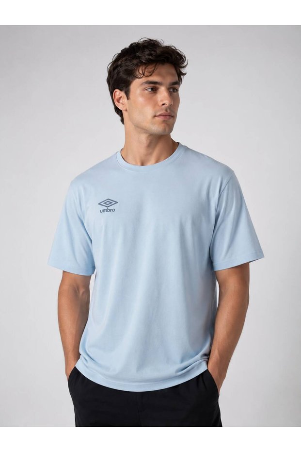Season Men's Light Blue Cotton Sports T-Shirt Nf0150