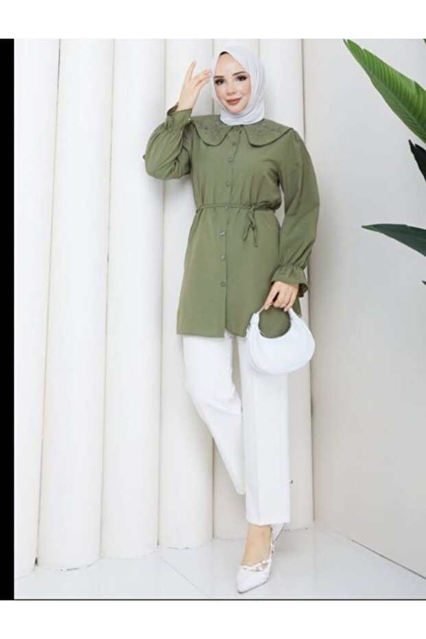 Embroidered Baby Collar Hijab Tunic