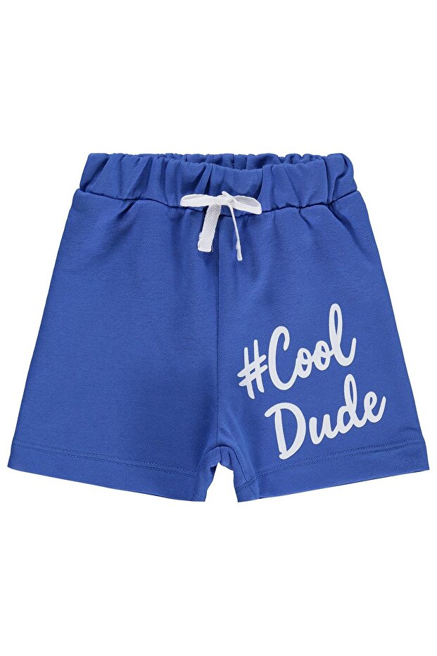 Tough Kid Printed Capri for Ages 2-5 - Blue