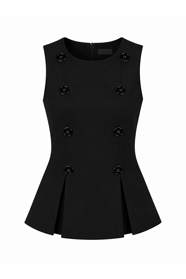 Double Button Detail Blouse - 1