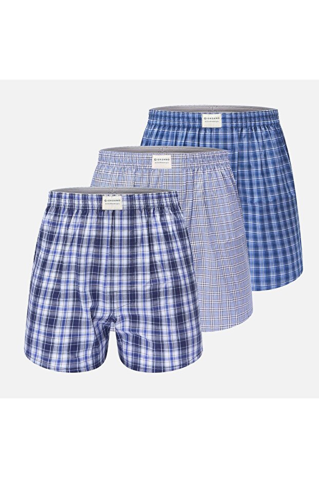 Men’s Regular Fit Cotton Poplin Boxers 3‑Pack