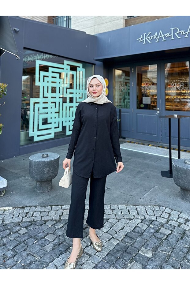 بدلة نسائية ملفوفة مع بنطلون