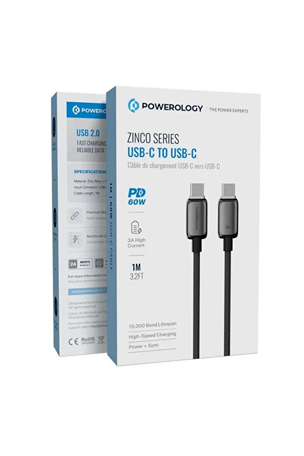 Zinco Series USB-C to USB-C Dark Gray