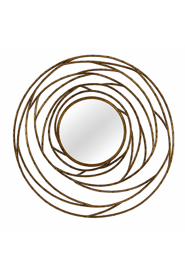 Concentric Brass Framed Mirror