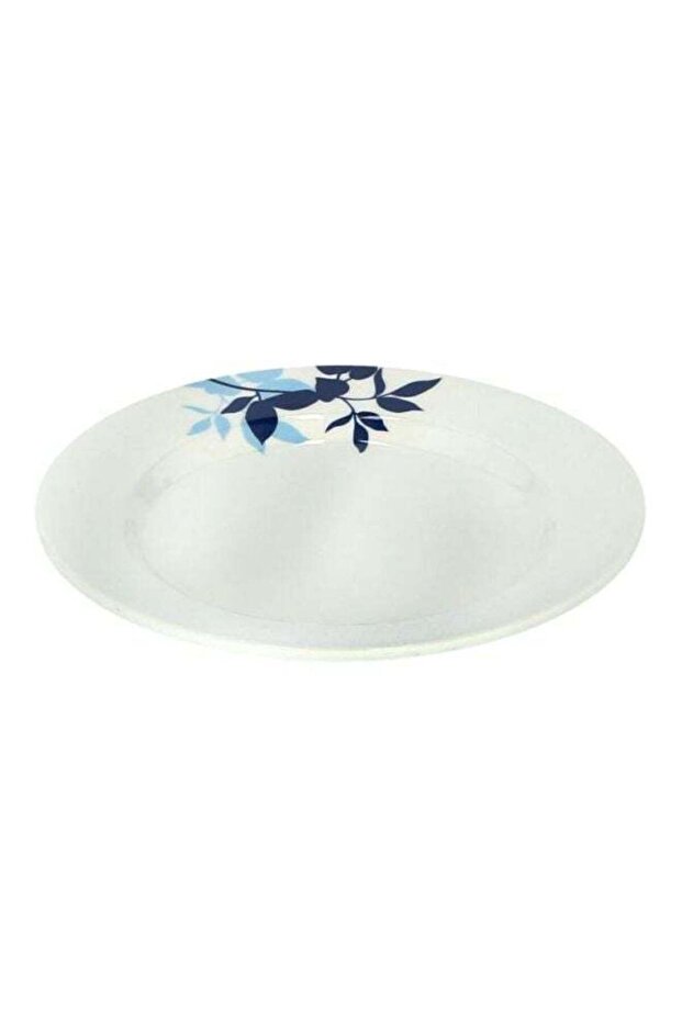 Serving Dinner Plate White/Blue 8inch