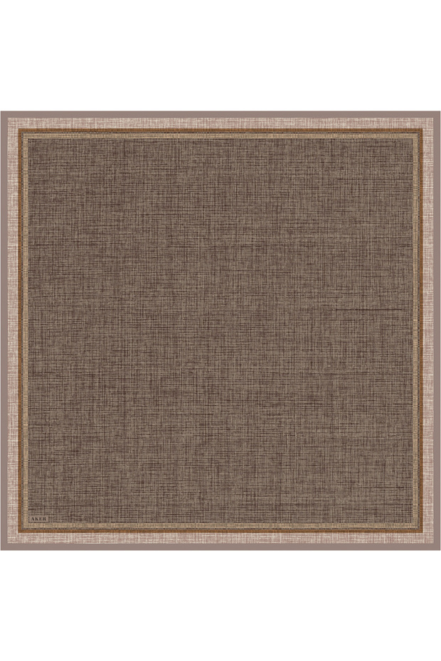 وشاح حريري بني مقاس 90×90