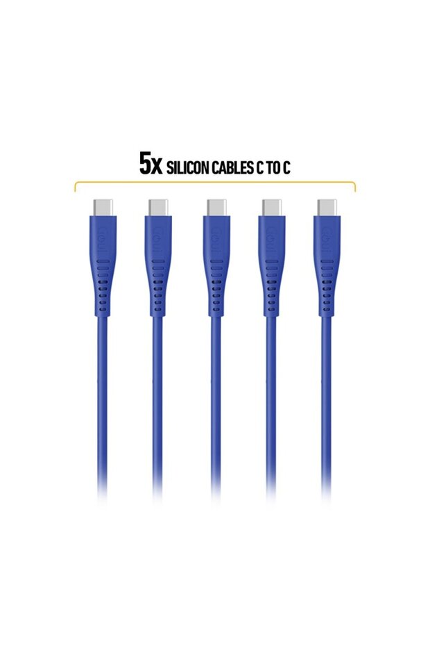 (5 كابلات سيليكون من نوع C إلى نوع C - طول 1.5 متر) - عرض OG 2509