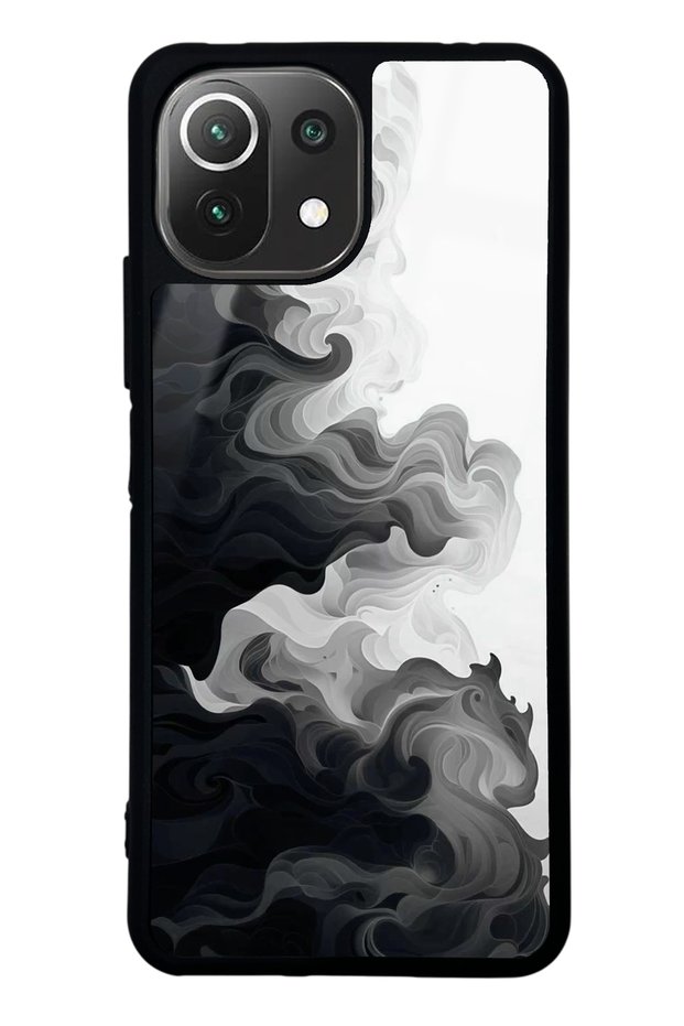 Xiaomi Mi 11 Lite Glossy Phone Case with Shadow Swirl Design