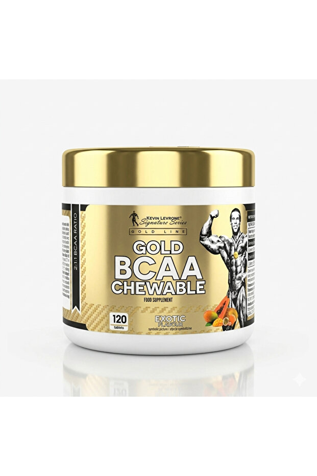 Gold BCAA Chew Exotic 120 Tablets Branched Chain Amino Acids Muscle Recovery Endurance Performance Support