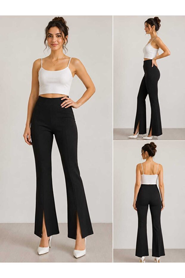 Lycra Slit Spanish Leggings Trousers