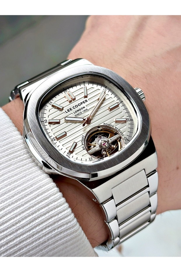 Automatic Mechanism Steel Cord Men's Wristwatch 8227Mr
