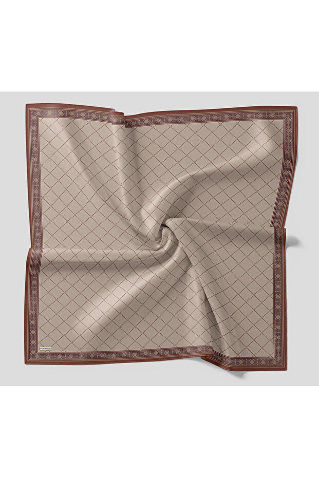 Luven Sara Baklava Pattern Scarf Burgundy