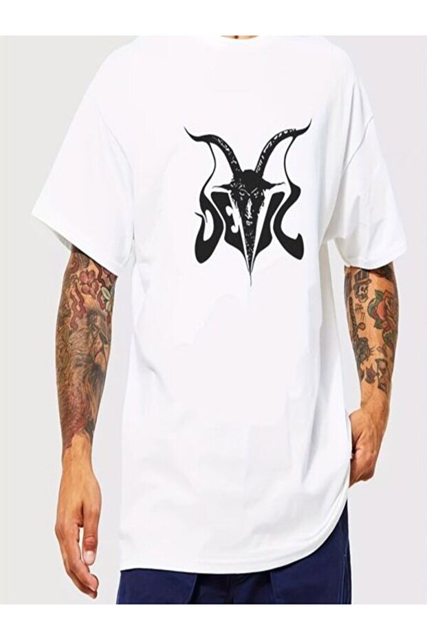 Oversize White Printed T-Shirt