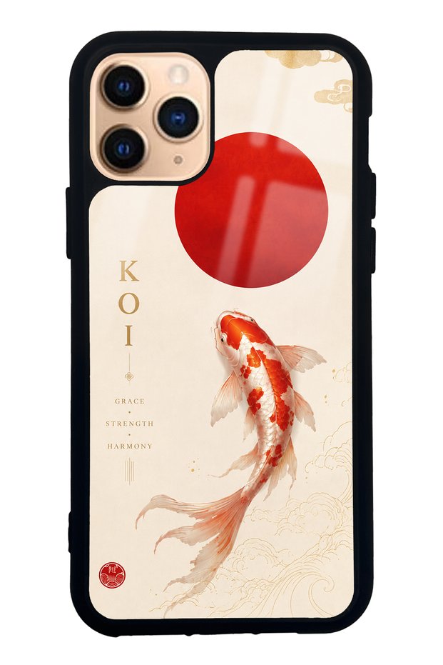 iPhone 11 Pro Minimal Koi Grace Design Glossy Phone Case