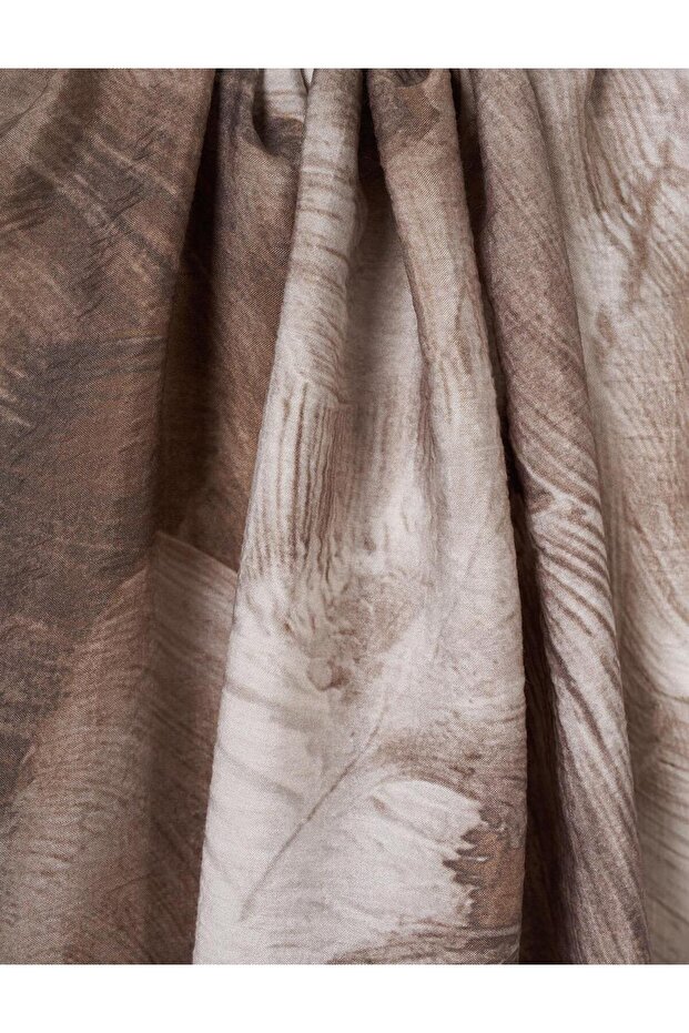 Abstract Pattern Lyocell Shawl Coffee - 2