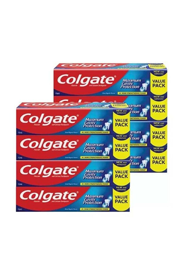 Maximum Cavity Protection, Fluoride and Calcium Toothpaste 4X75ml- Pack of 2