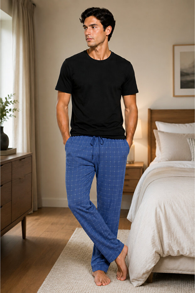 Men's 100% Natural Cotton High-Quality Comfortable Fit Basic Pajama Set