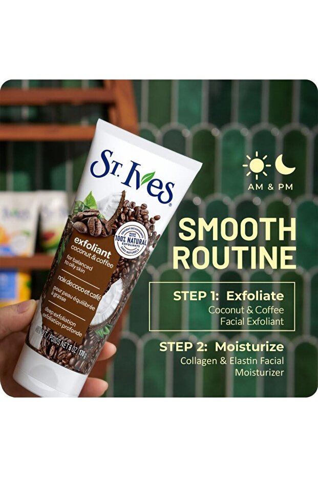 Coconut & Coffee Energising Face Scrub, 170 gm