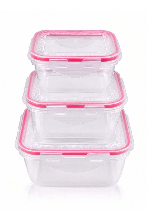 vexa pro 3PCS Airtight Food Storage Containers Set Plastic Kitchen Storage Box Food Container with Lock Lid