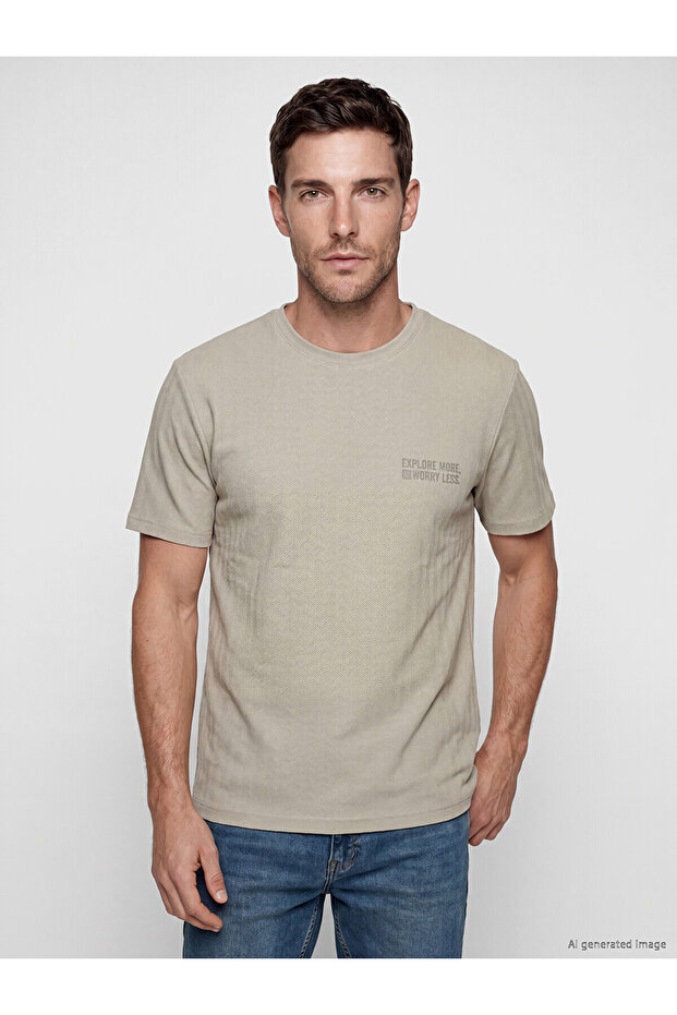 Vizyon New Season Crew Neck Printed Men's T-Shirt