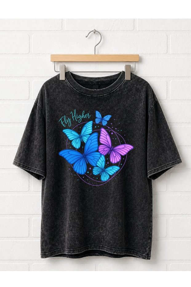 Acid Washed Oversize Unisex T-Shirt Washed Vintage Street Style Street Fashion Cotton Comfortable Fit Daily Wear T-Shirt