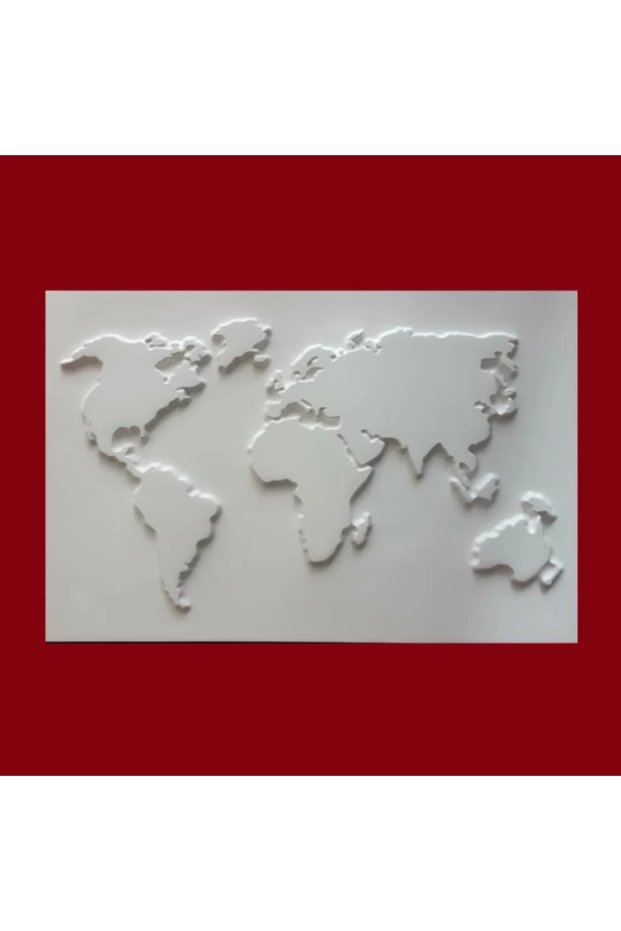 Plasterboard World Map, 30x20cm