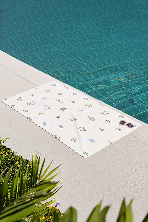 Tiny Forest Patterned Beach Towel - 3