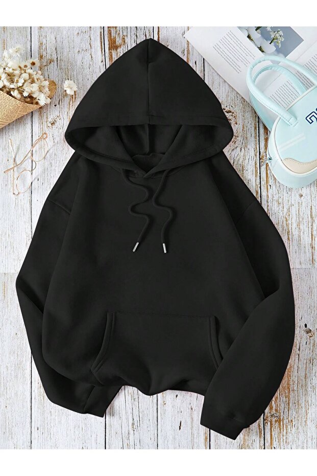 3 Yarn Oversize Hooded Sweatshirt