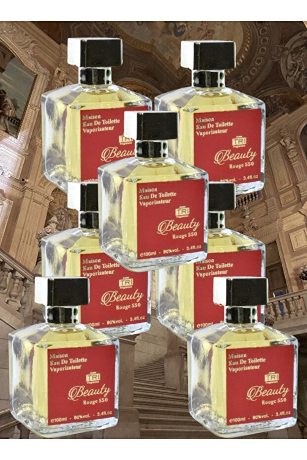 7 قطع من عطر بيوتي روج 550 سعة 100 مل
