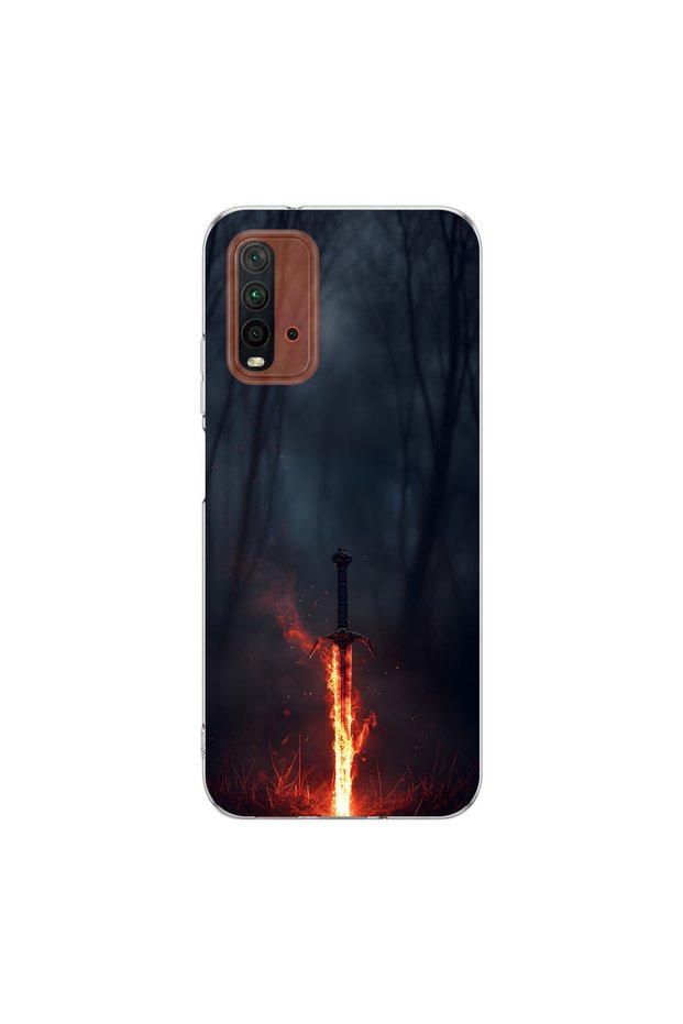 Redmi 9t Compatible Savaş 3 Design Transparent Case