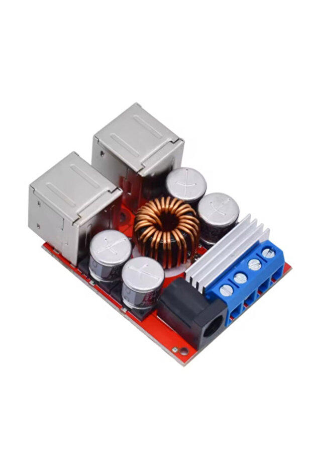 7A18 DC-DC Vehicle Charging Board 8V-35V 5V 8A Power Supply Depressurization Module 4 port USB Output mobile Charger