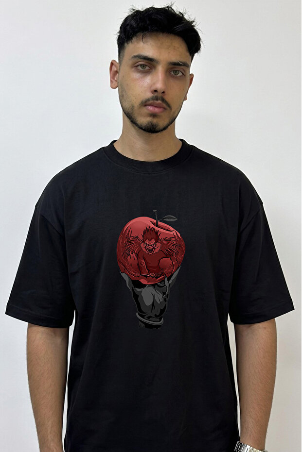 Ryuk Death Note_6 Design Printed Oversize Black T-Shirt