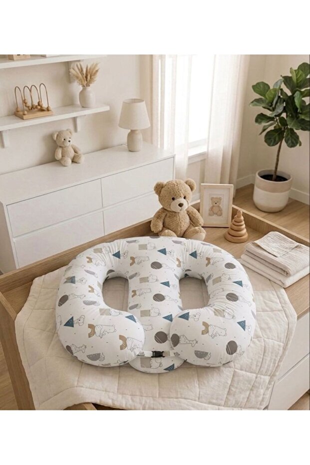 Twin Baby Breastfeeding and Support Pillow with Belt Buckle