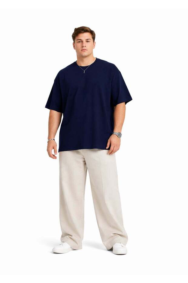 Men's Basic Oversize Large Size Short Sleeve T-Shirt