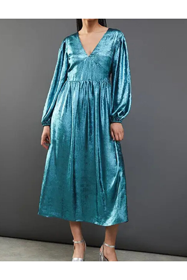 Rochie medie, Albastru - 1