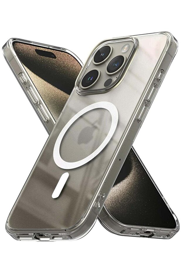 PulseMate for iPhone 15 Pro Max Case Cover, MagSafe Compatible, Slim & Fit Clear Case