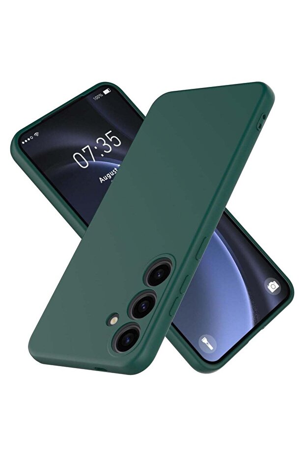 Slim Liquid Silicone Case for Samsung Galaxy S24 Plus (DarkGreen)