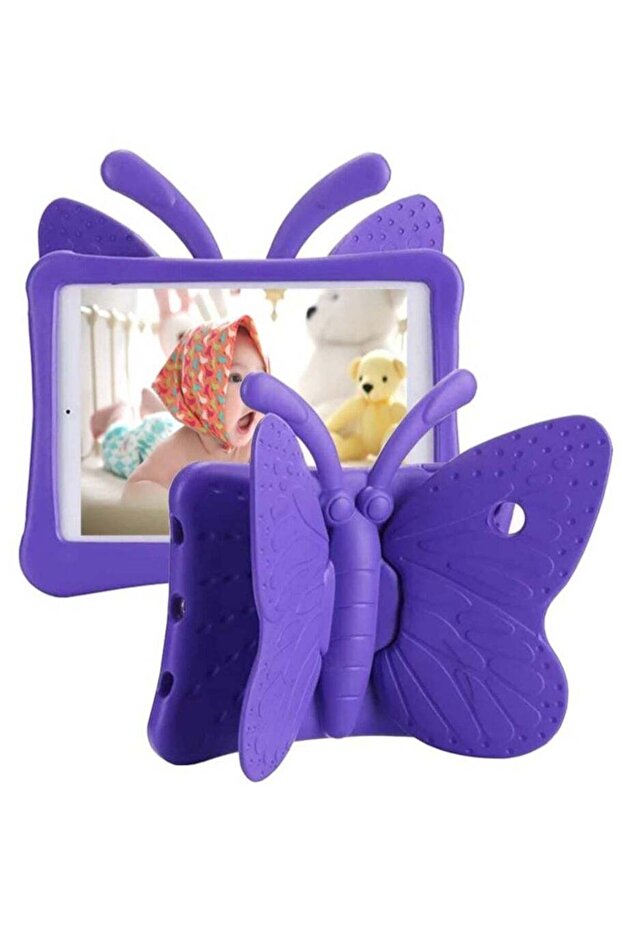 iPad 6th Gen Case for Kids, iPad 9.7, Air/Air 2, 2017/2018 - Butterfly, Purple