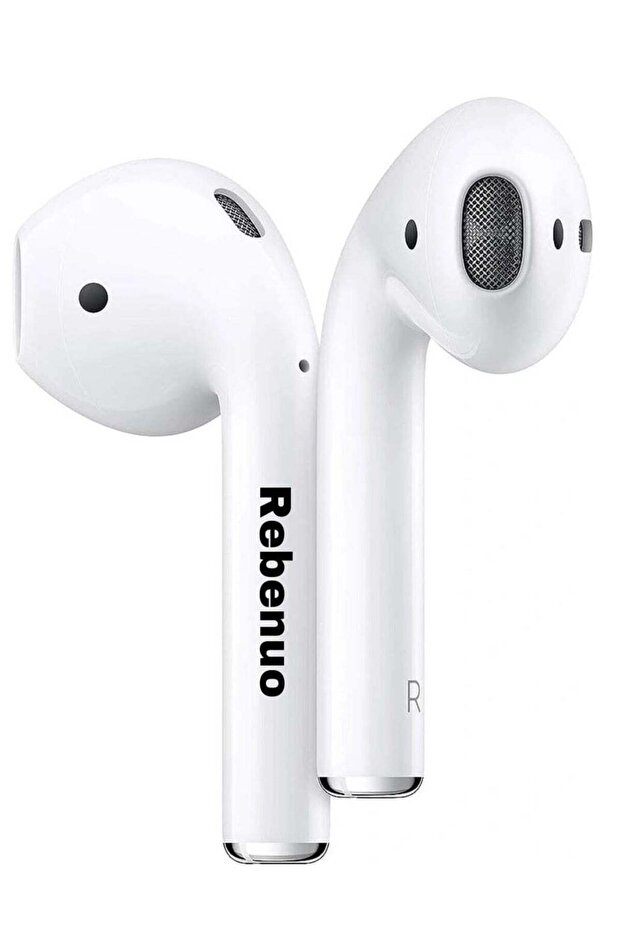 True Wireless Bluetooth Earpods Headset with Wireless Charging (White, Version 5.0) - 80 Hours Standby, 400mAh Charging Box