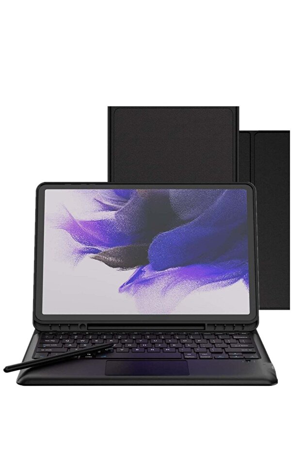 Keyboard Case for Samsung Galaxy Tab S7 FE 12.4" 2021 - Smart Wireless Waterproof Detachable Magnetic Tablet Trackpad Keyboard Cover for S7 FE SM-T730/T736 with S Pen Holder