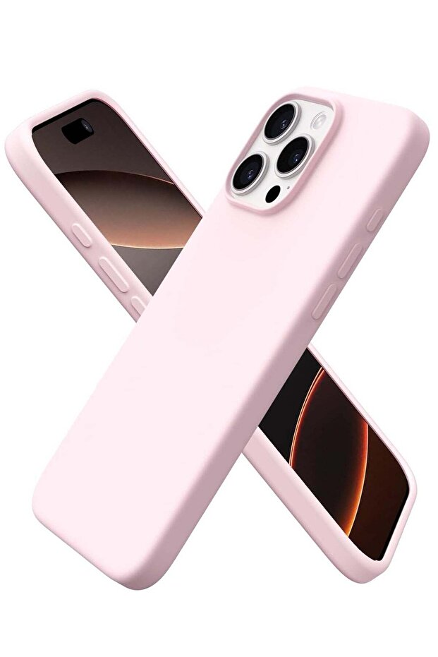 Soft Pink Silicone iPhone 16 Pro Case - Anti-Scratch & Shockproof Cover