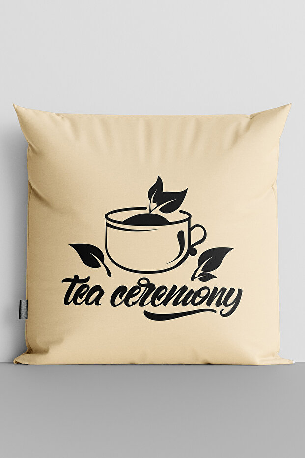 غطاء وسادة مطبوع رقميًا على الوجهين بتصميم القهوة من Tea Cereniony - 3107