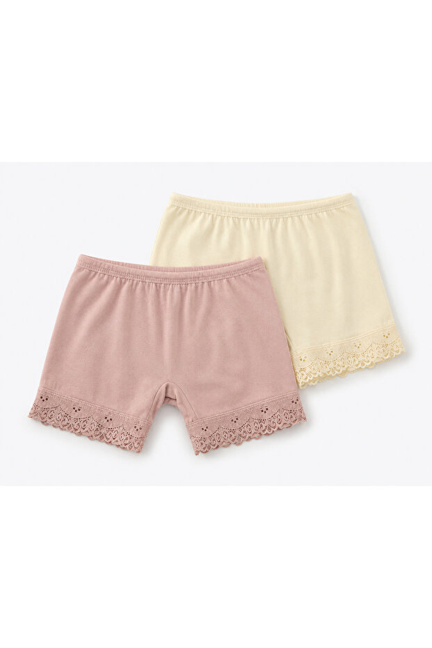 Girl's 100% Cotton Boxer Briefs 2-Pack Flexible Comfortable Fit Daily Use Diamond Mode 55 56 57