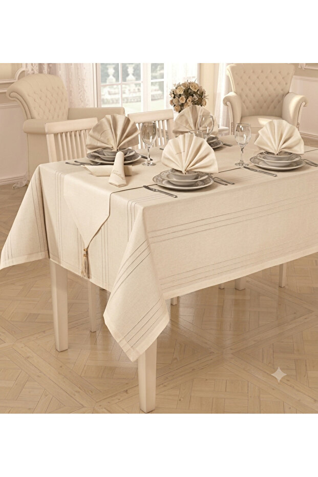 Atak Home Collection Carmen 12-Person 26-Piece Tablecloth Set