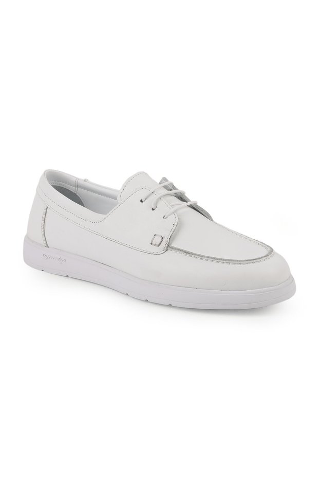 Women's Casual Shoes Moccasin Stitched Antique Look Lightweight Eva Sole Flexible Comfortable Lace-Up Lz5624