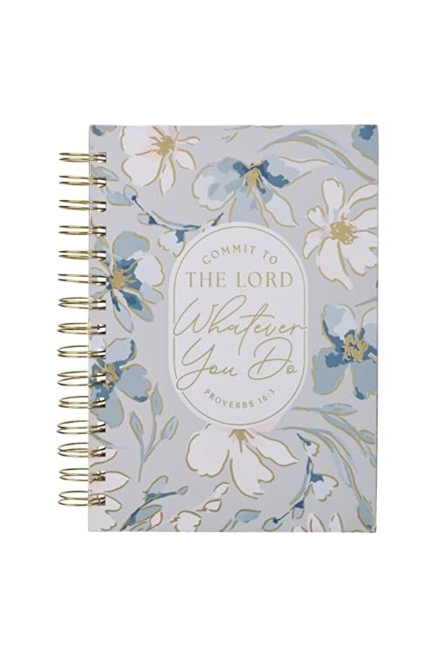 Journal Wirebound Floral Commit To The Lord Prov. 163