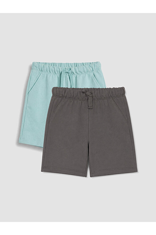 Shining Store's Glittering Choices Boys' Shorts with Waist Drawstring 2-Pack