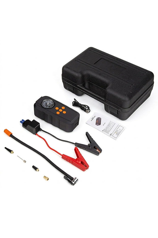 4-in-1 Portable Car Jump Starter, 150PSI Air Compressor, & Emergency Power Bank